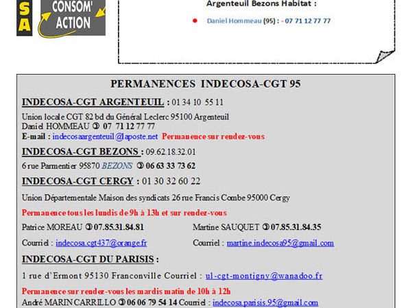 L&rsquo;indecosa CGT dans le 95