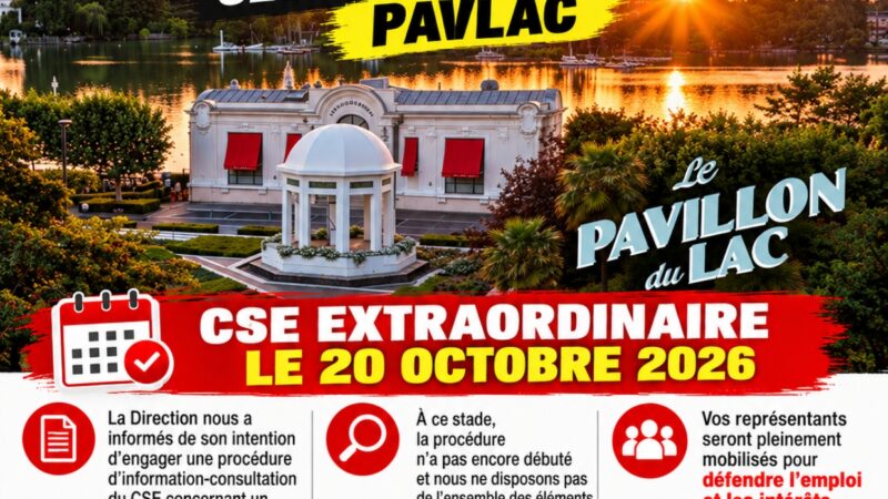 Alerte PSE Casino Enghien Pavillon du lac…